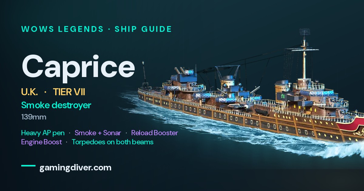 Caprice Build & Guide | WoWs Legends | GamingDiver