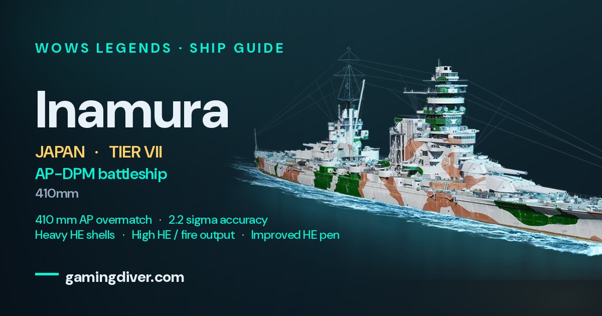 Inamura Build & Guide | WoWs Legends | GamingDiver