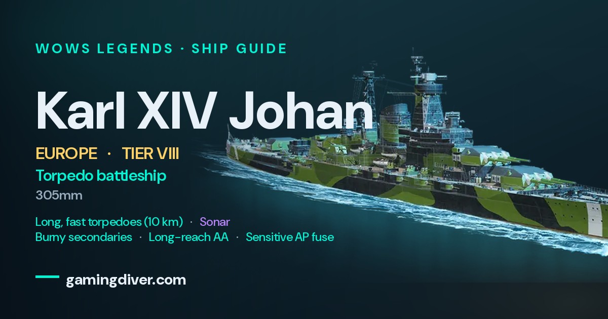 Karl XIV Johan Build & Guide | WoWs Legends | GamingDiver