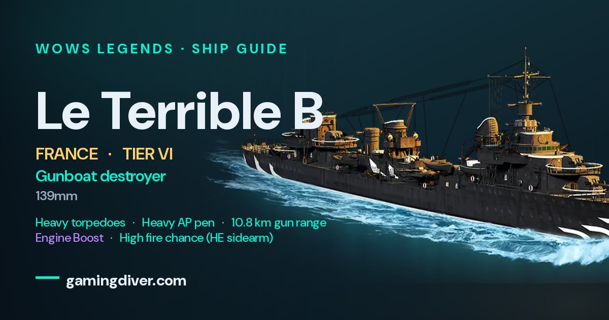 Le Terrible B Build & Guide | WoWs Legends | GamingDiver