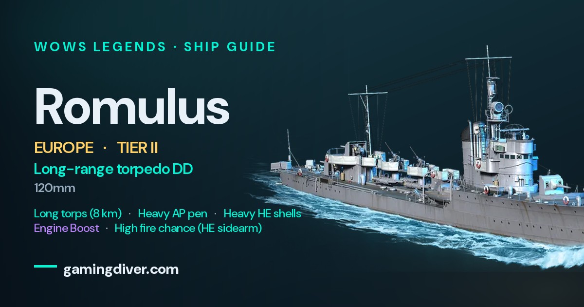 Romulus Build & Guide | WoWs Legends | GamingDiver