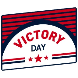 V-E Day '25 flag