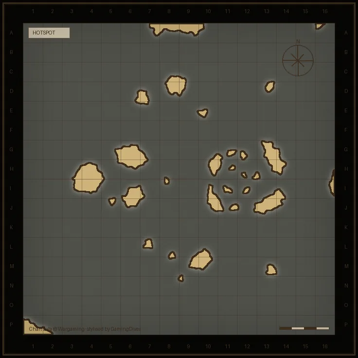 Stylised tactical chart of the Hotspot map