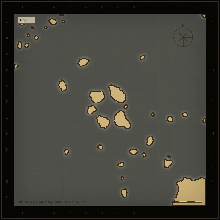 Stylised tactical chart of the Ring map